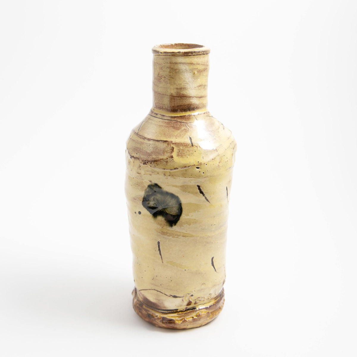 Petite bouteille – Jaune · Taches de doigts