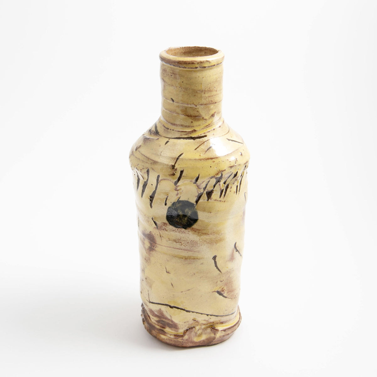 Petite bouteille – Jaune · Taches de doigts