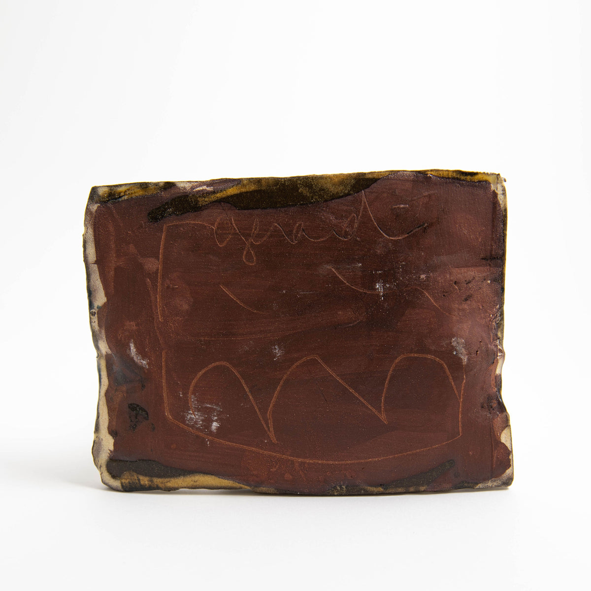 Petit plateau rectangulaire plat - Jaune - Sgraffite