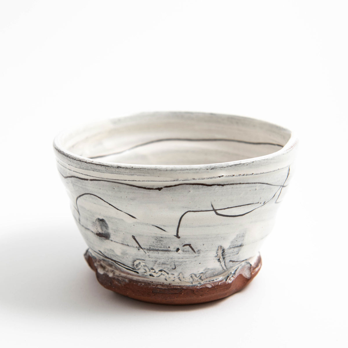 Bol moyen – Blanc · Sgraffito