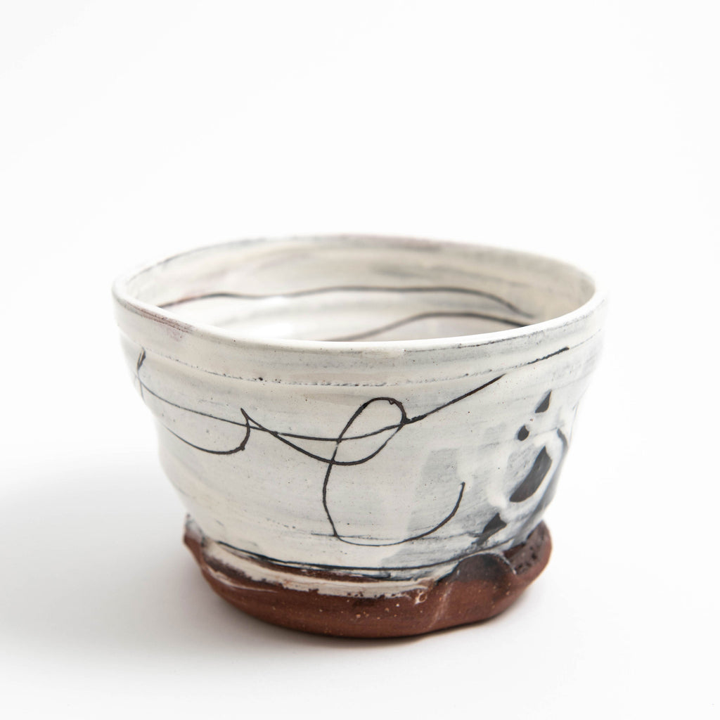 Bol moyen – Blanc · Sgraffito