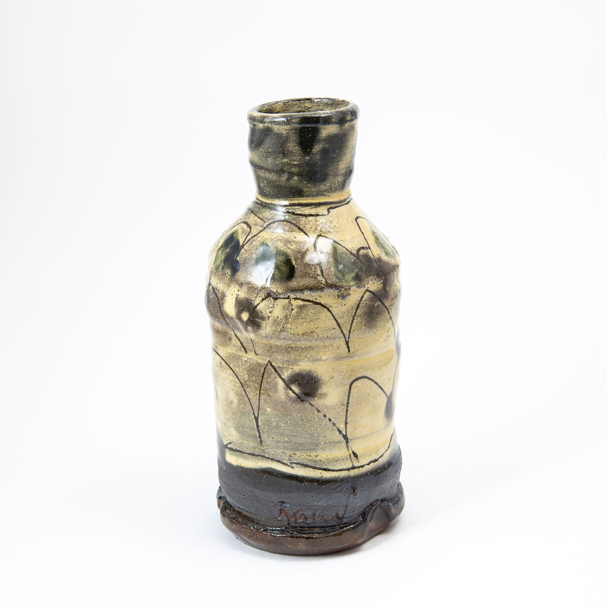 Bouteille moyenne – Noir · Sgraffite