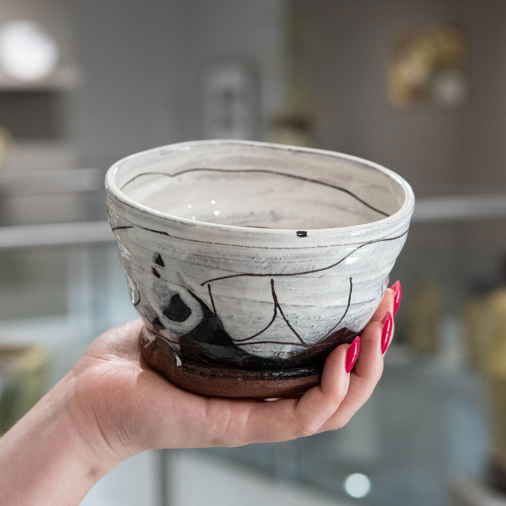 Bol moyen – Blanc · Sgraffito