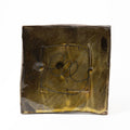 Plat carré plat – Jaune · Sgraffito
