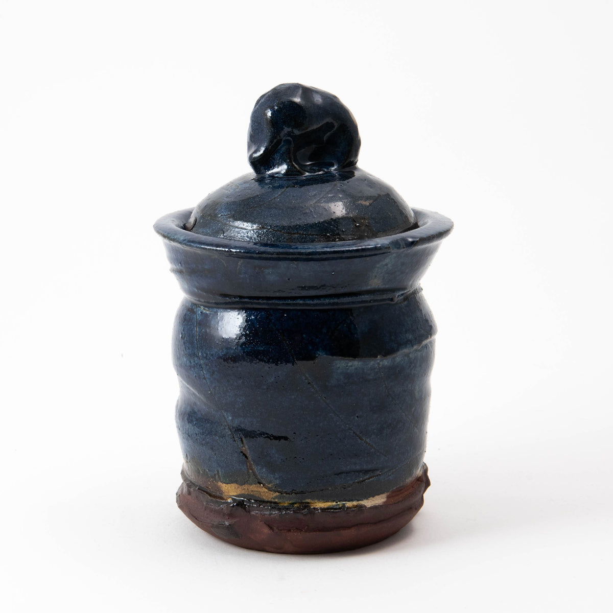Petit pot à couvercle – Bleu · Émaillé