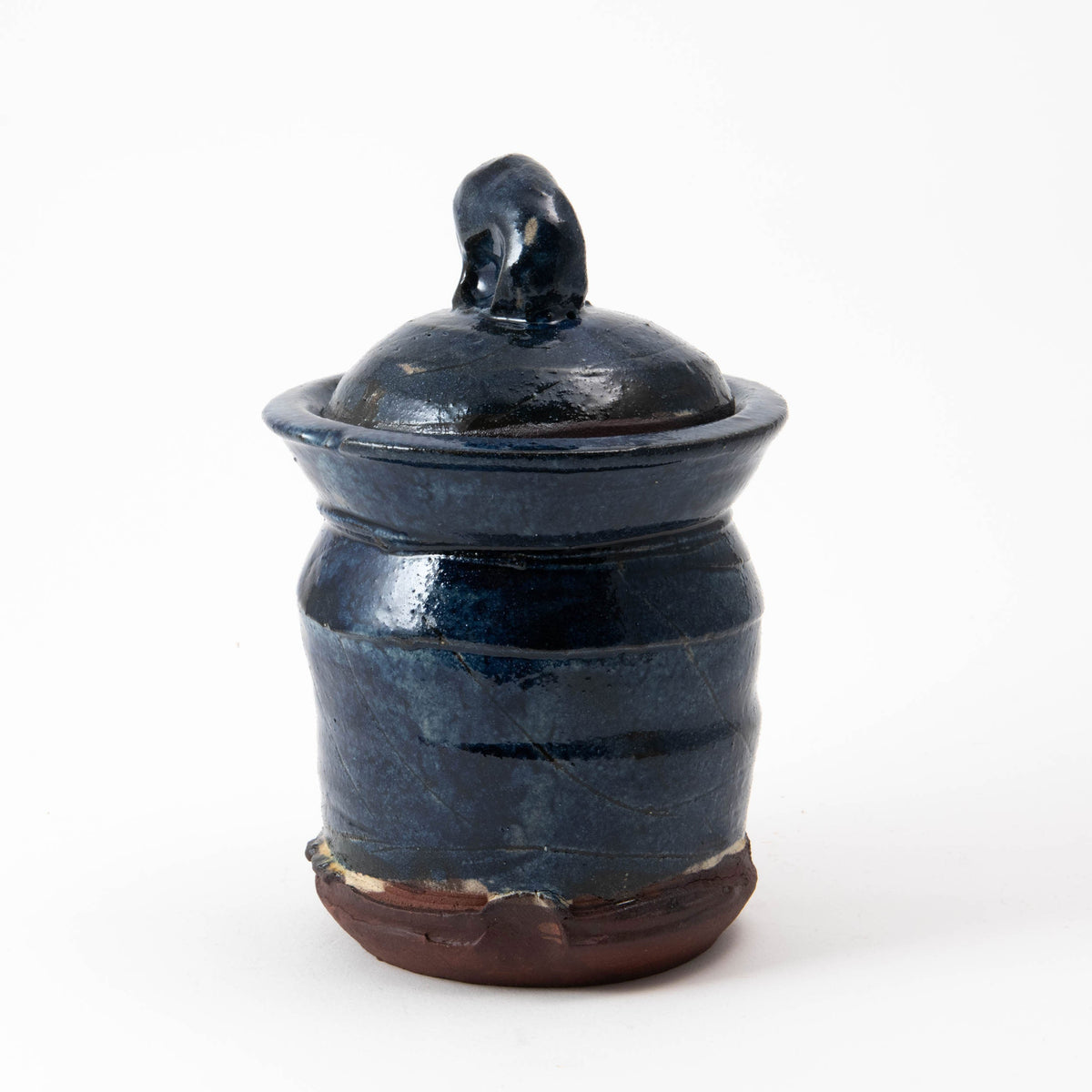 Petit pot à couvercle – Bleu · Émaillé