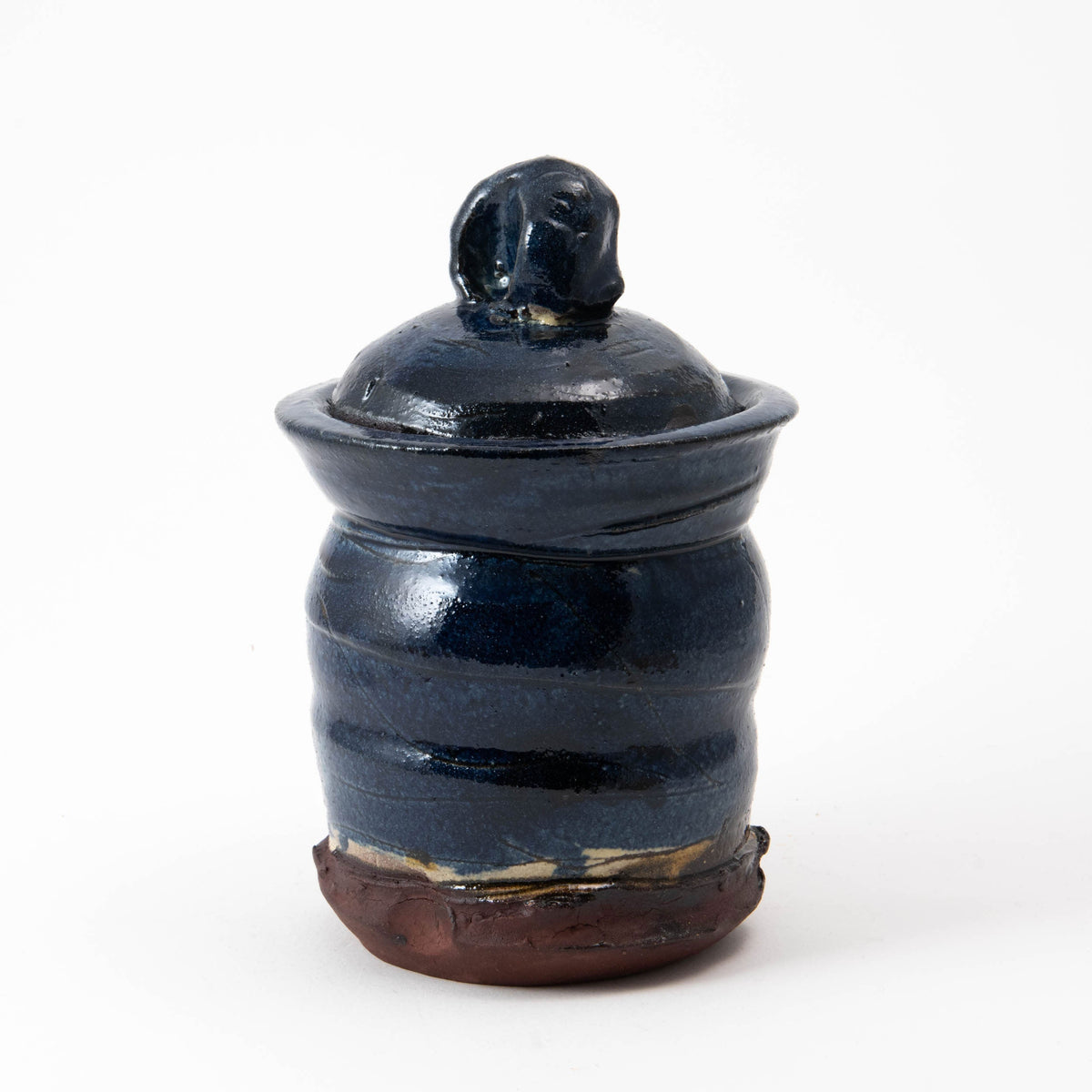 Petit pot à couvercle – Bleu · Émaillé