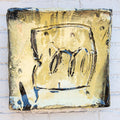 Grand plateau carré – Jaune · Sgraffite
