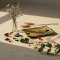 Yellow Sgraffito Platter Scene No Cup